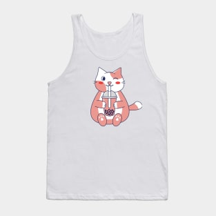 pink cat Tank Top